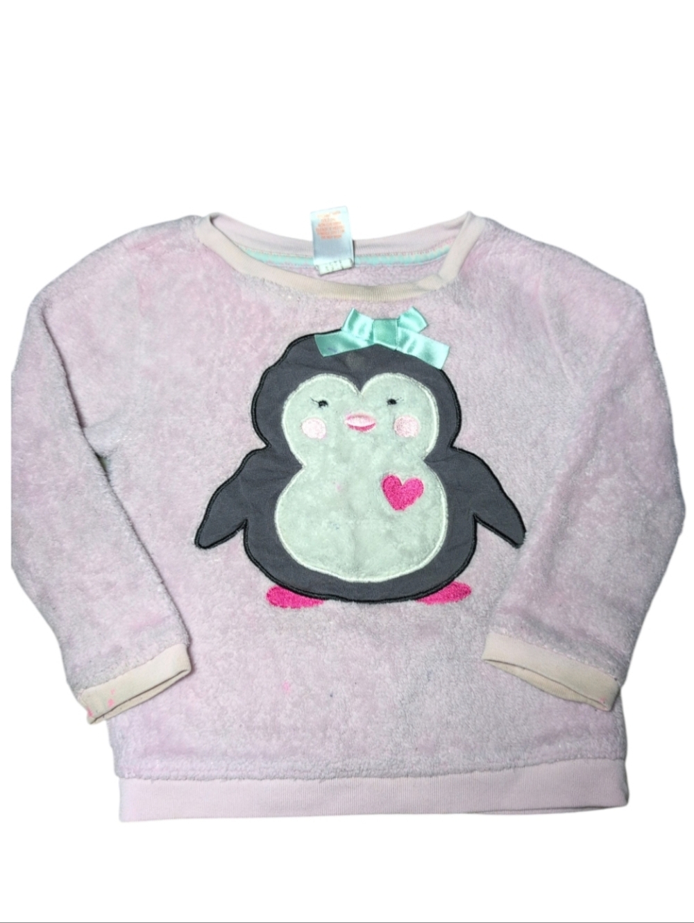 🍁2/$7🍁MIX & MATCH Pink Penguin Thick Warm Fleece Sweatshirt